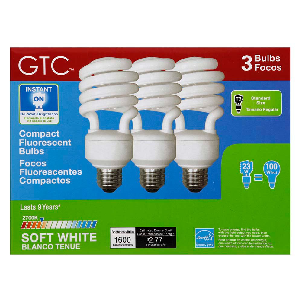 GTC 23Watt Soft White Compact Fluorescent Light Bulbs Shop Light