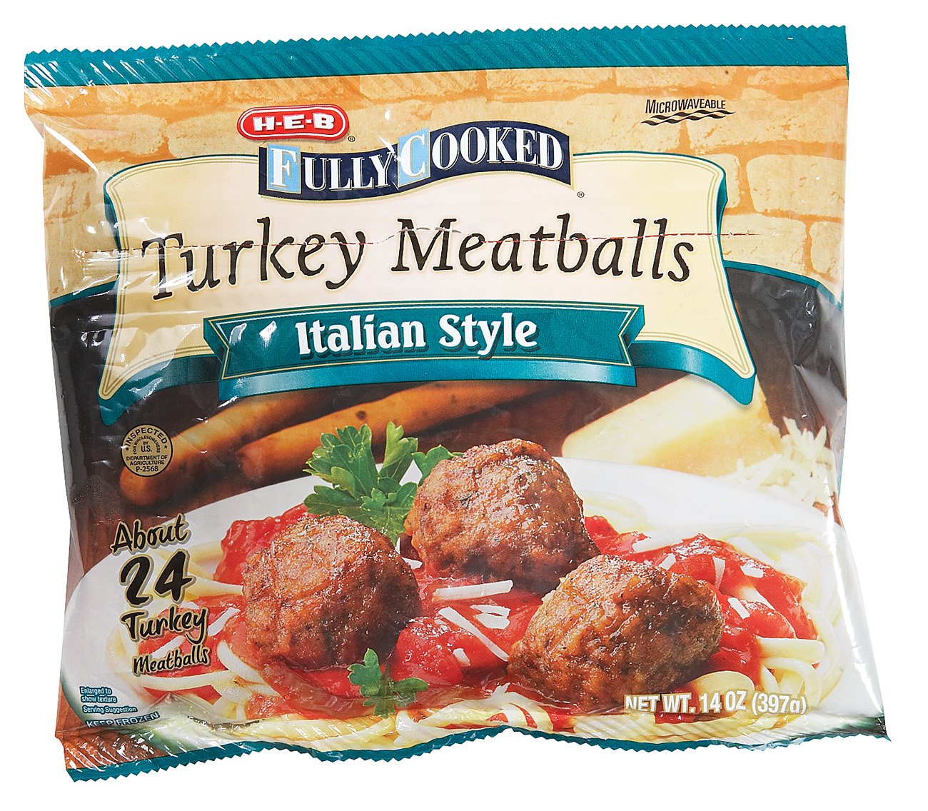 H-E-B Fully Cooked Italian Style Turkey Meatballs - Shop Meat At H-E-B