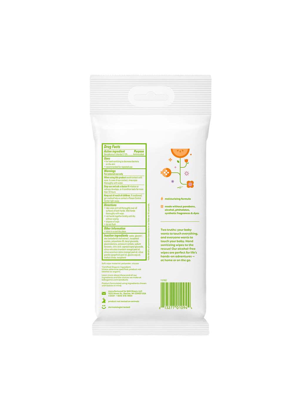 Babyganics AlcoholFree Hand Sanitizing Wipes Mandarin Shop Surface