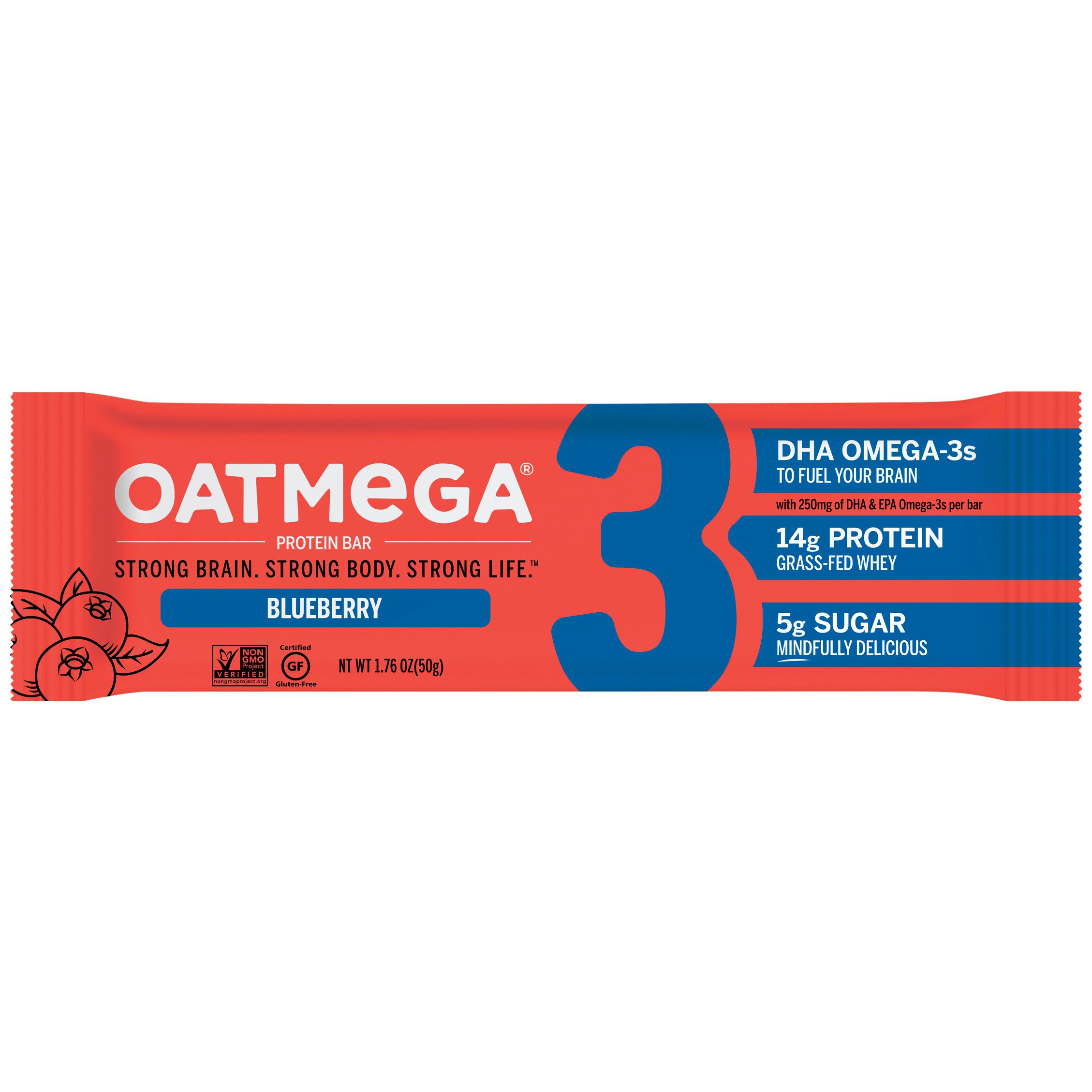 Oatmega Blueberry Protein Bar Shop Granola & Snack Bars at HEB