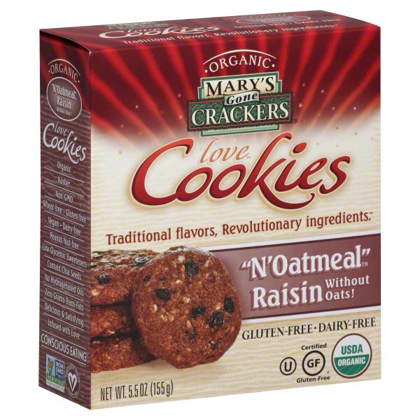 Mary's Gone Crackers N'oatmeal Raisin Love Cookies Shop Cookies at HEB