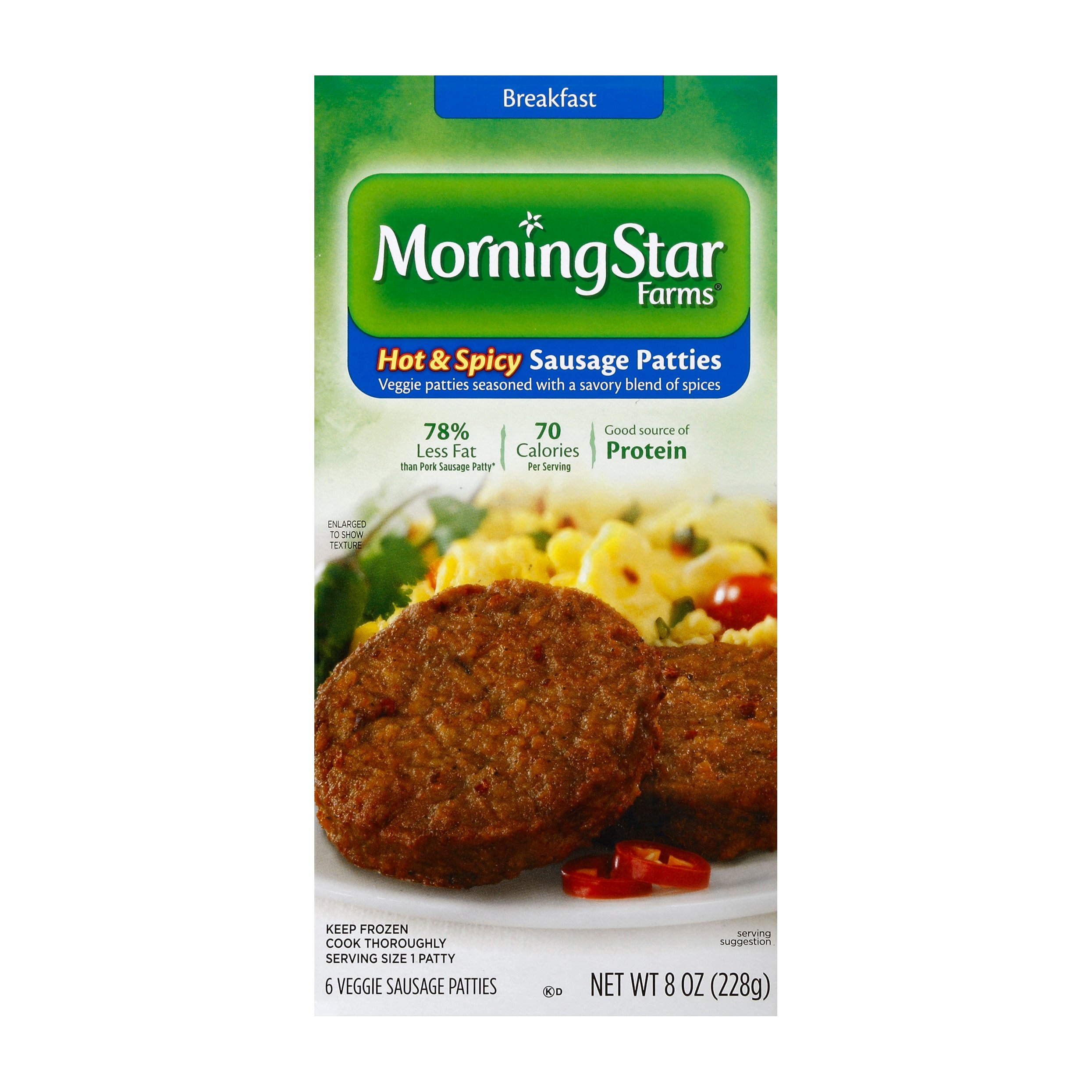 MorningStar Farms Hot and Spicy Veggie Sausage Patties - Shop Meat ...