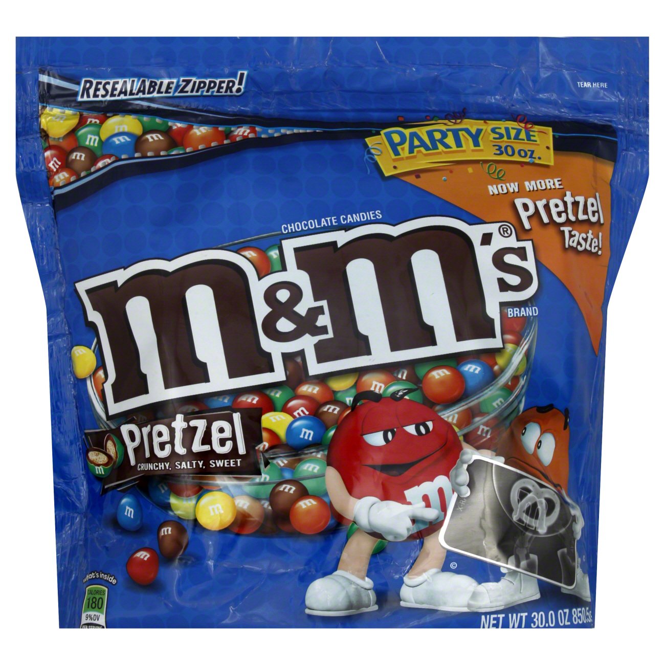 Calories in Chocolate Candies, Pretzel, Sharing Size from M&M's