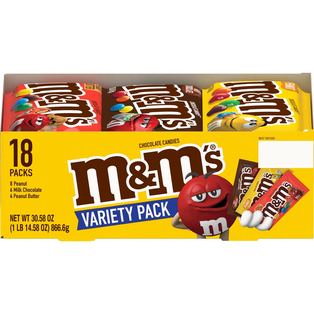 M&M and Mars Chocolate Variety Pack 30 CT