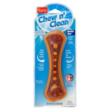 Hartz Chew N' Clean Dental Duo Country Bacon Flavored Chew Toy, 3.6 oz