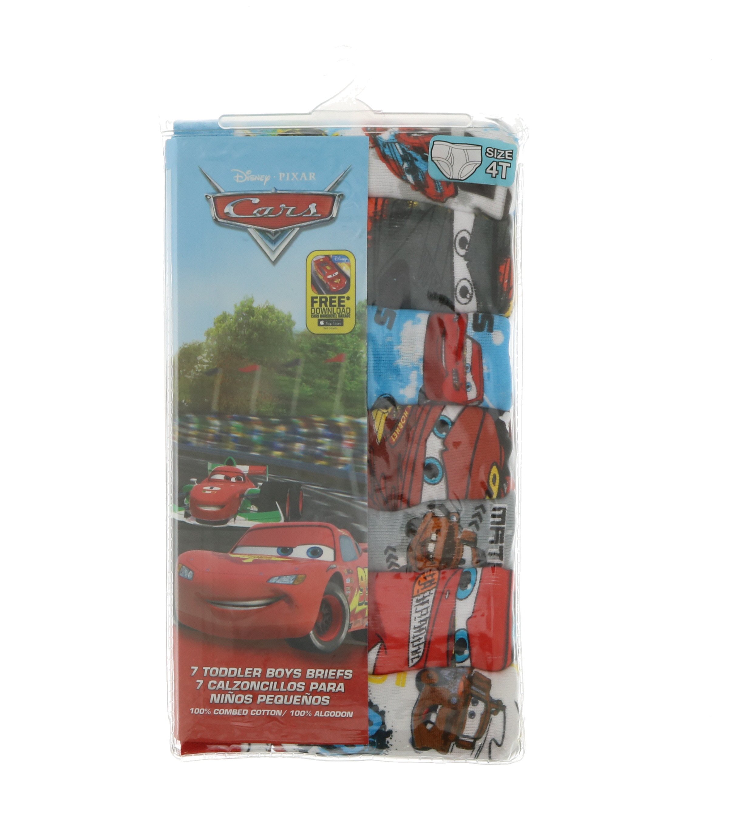 CARS UNDERWEAR BOYS 2pc Set Undershirt/Brief Sz 4 Disney/Pixar Fun