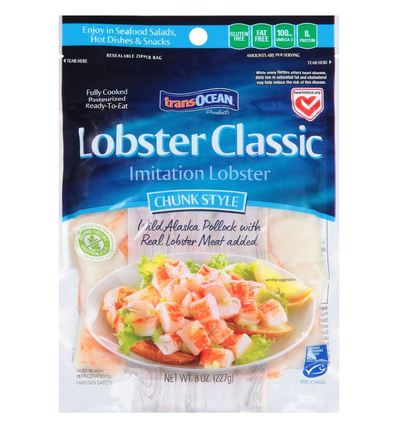 Trans-Ocean Lobster Classic Chunk Style Imitation Lobster ; image 1 of 2