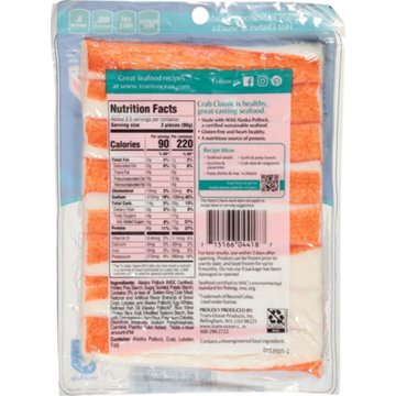 Trans-Ocean Crab Classic Imitation Crab - Leg Style, 8 oz