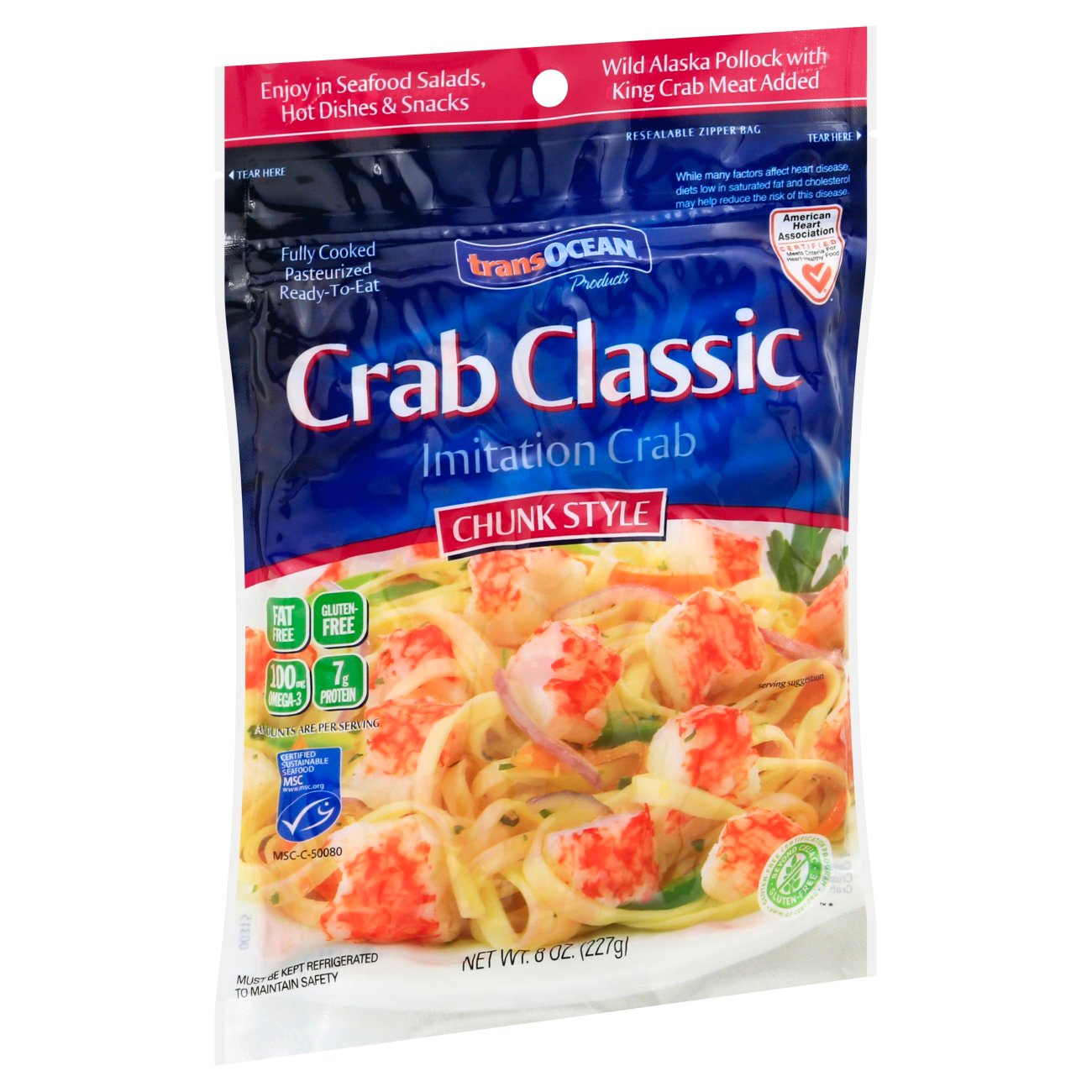 TransOcean Crab Classic Chunk Style Imitation Crab Shop Shrimp
