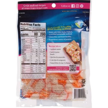 Trans-Ocean Crab Classic Chunk Style Imitation Crab, 8 oz