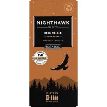 Bota Box Nighthawk Dark Malbec Argentina Box Red Wine, 3 L
