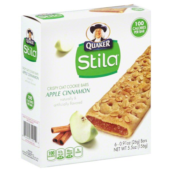 Quaker Stila Apple & Cinnamon Crispy Oat Cookie Bars 6 PK - Shop ...