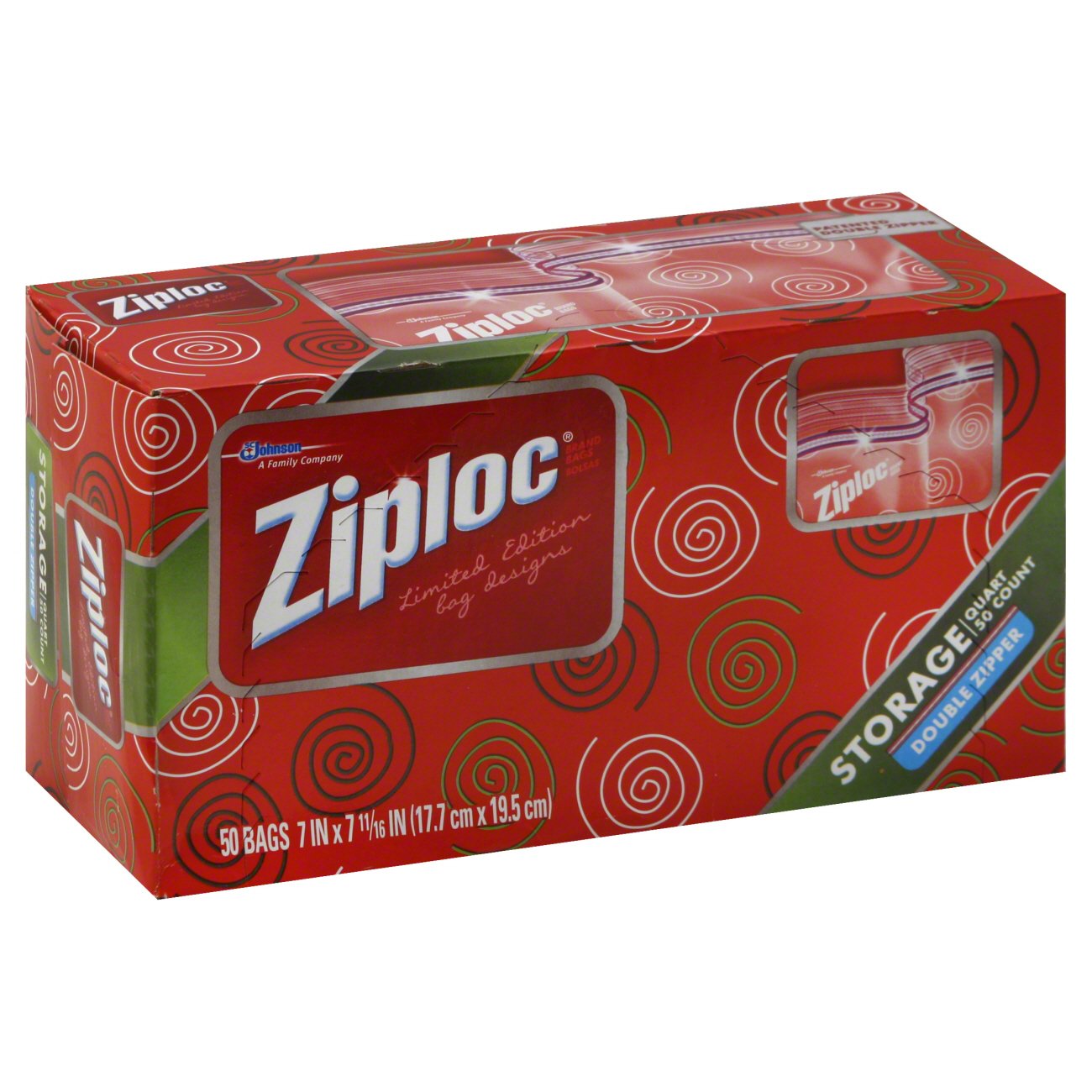 Ziploc Double Zipper Quart Storage Bags Shop Storage Bags at HEB