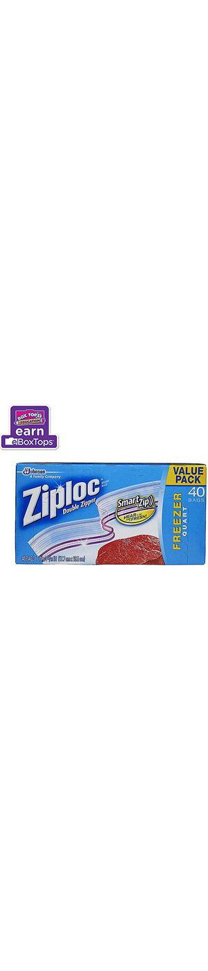 Ziploc Freezer Bags, Quart, 75 ct