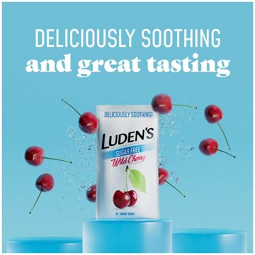 Luden's Sugar Free Soothing Throat Drops - Wild Cherry, 25 ct