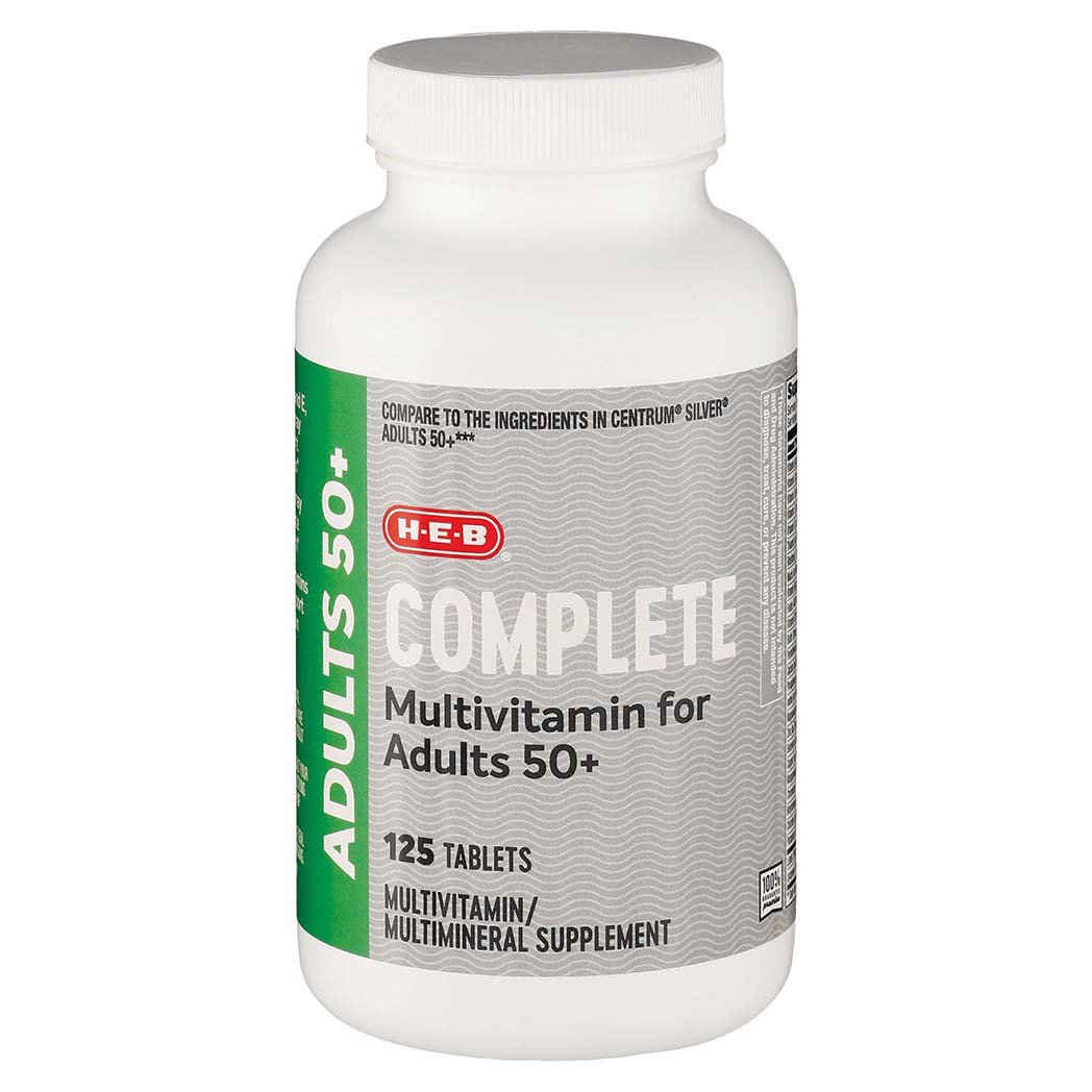 HEB Adults 50+ Complete Multivitamin Shop Multivitamins at HEB