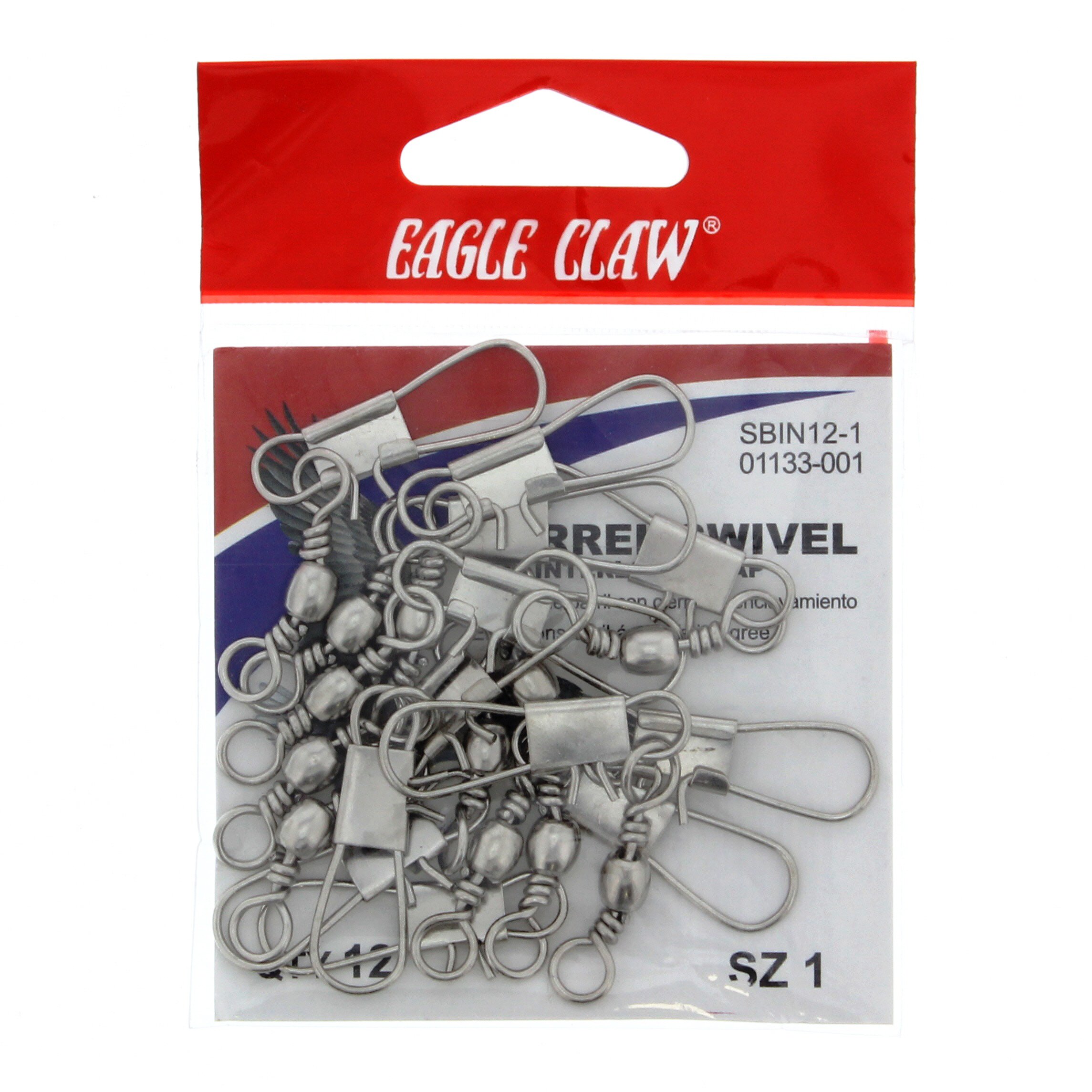 Eagle Claw Barrel Swivel with Interlock Snap, Size 1 Shop Fishing at HEB