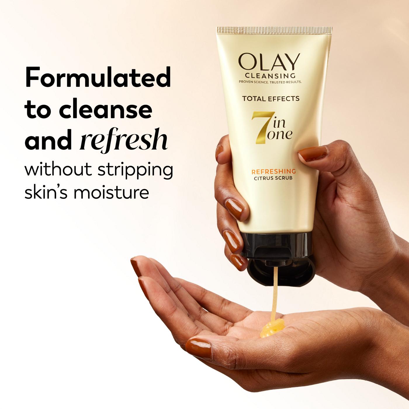 Olay Total Effects Refreshing Citrus Scrub Facial Cleanser; image 2 of 10