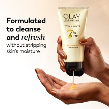 Olay Total Effects Refreshing Citrus Scrub Facial Cleanser, 5 oz
