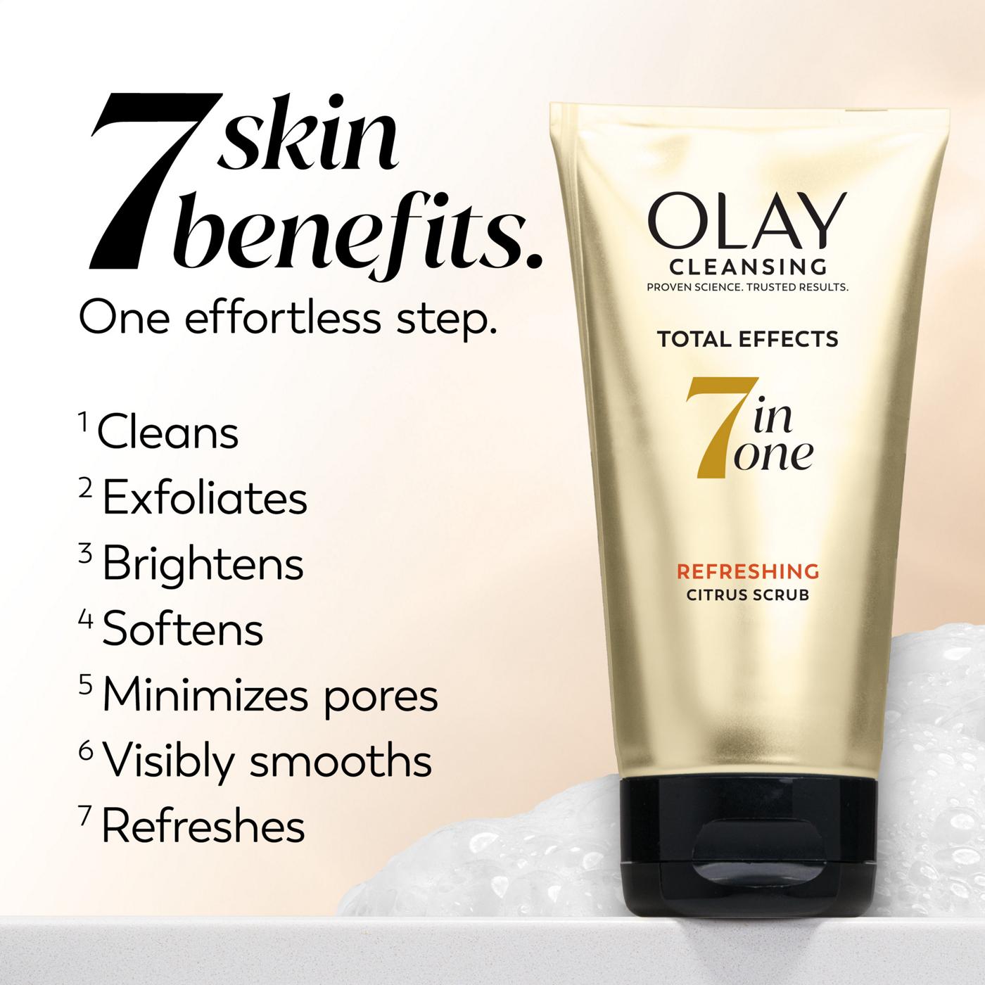 Olay Total Effects Refreshing Citrus Scrub Facial Cleanser; image 4 of 10