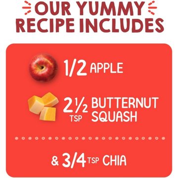 Happy Tot Organics Super Foods Stage 4 Apple Butternut Squash & Chia Baby Food Pouch