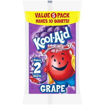 Kool-Aid Unsweetened Drink Mix Packets - Grape, 5 ct