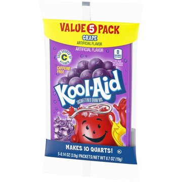 Kool-Aid Unsweetened Drink Mix Packets - Grape, 5 ct