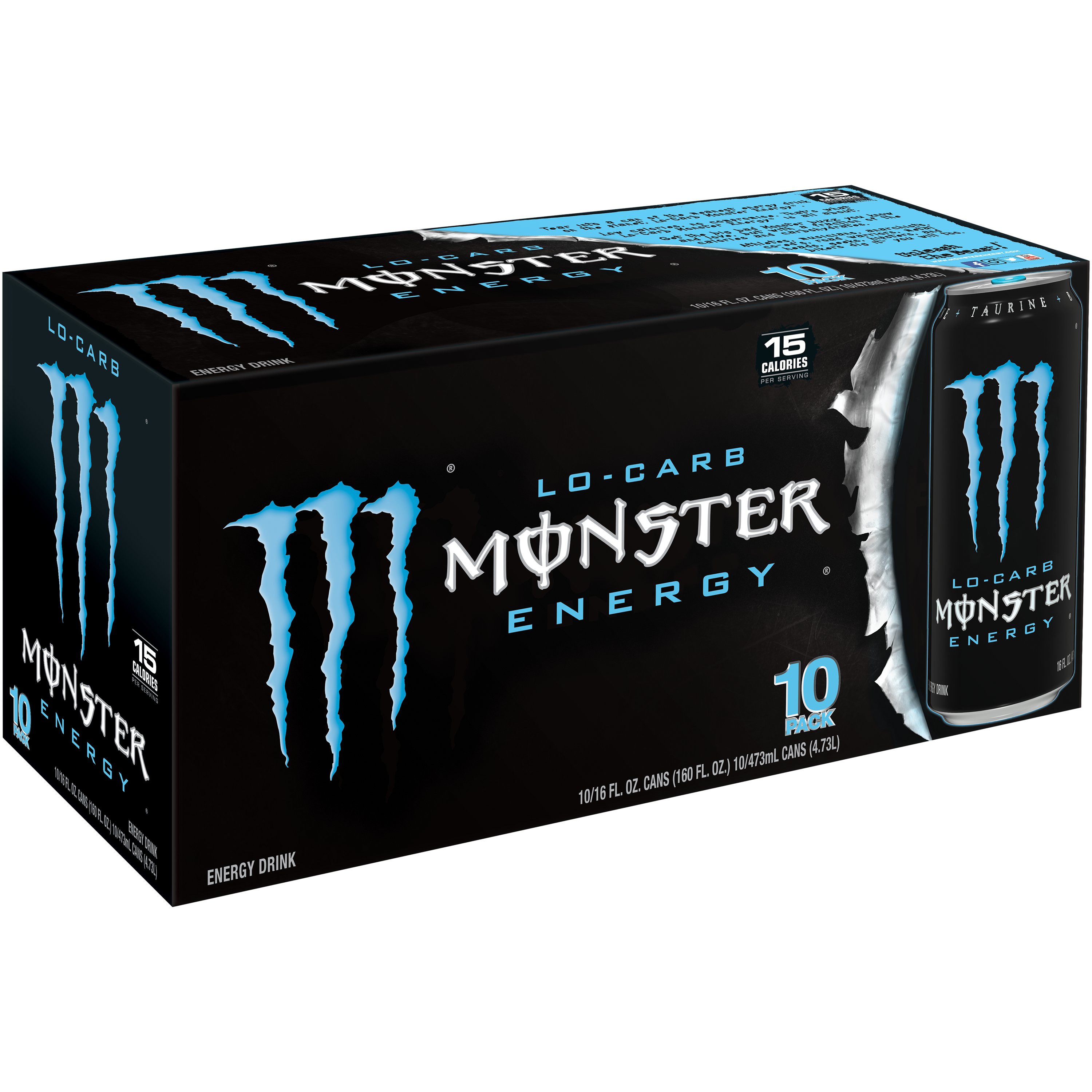 Monster LoCarb Energy Drink 16 oz Cans Shop Sports & Energy Drinks at HEB
