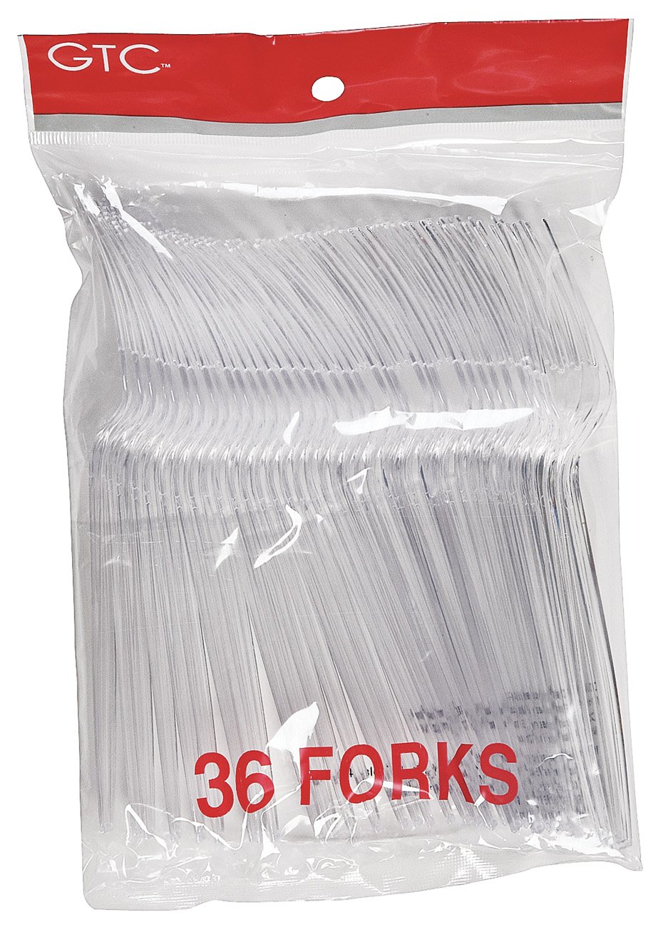 GTC Plastic Forks Clear Shop Flatware & utensils at HEB