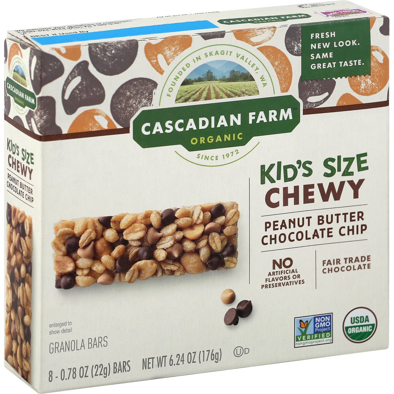 Cascadian Farm Kid-Sized Chewy Peanut Butter Chocolate Chip Granola ...