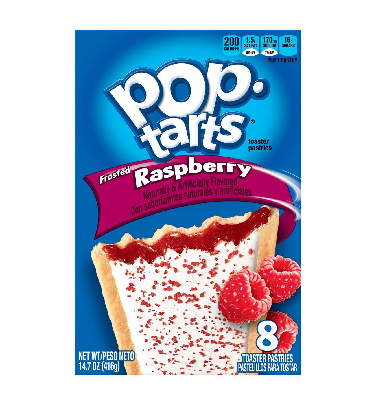 Pop-Tarts Frosted Raspberry Toaster Pastries; image 1 of 2