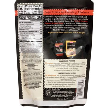 H-E-B Creamy Tomato & Basil Soup, 16 oz