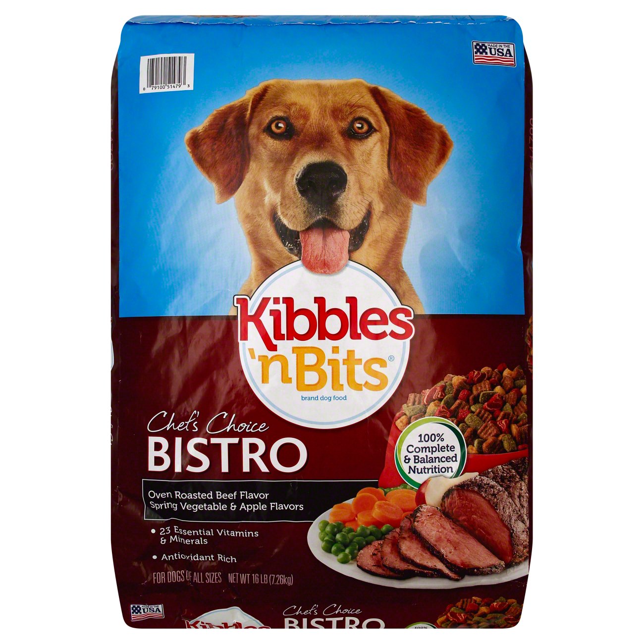 Kibbles 'n Bits Bistro Meals Oven Roasted Beef Flavor Dog Food Shop Dogs at HEB