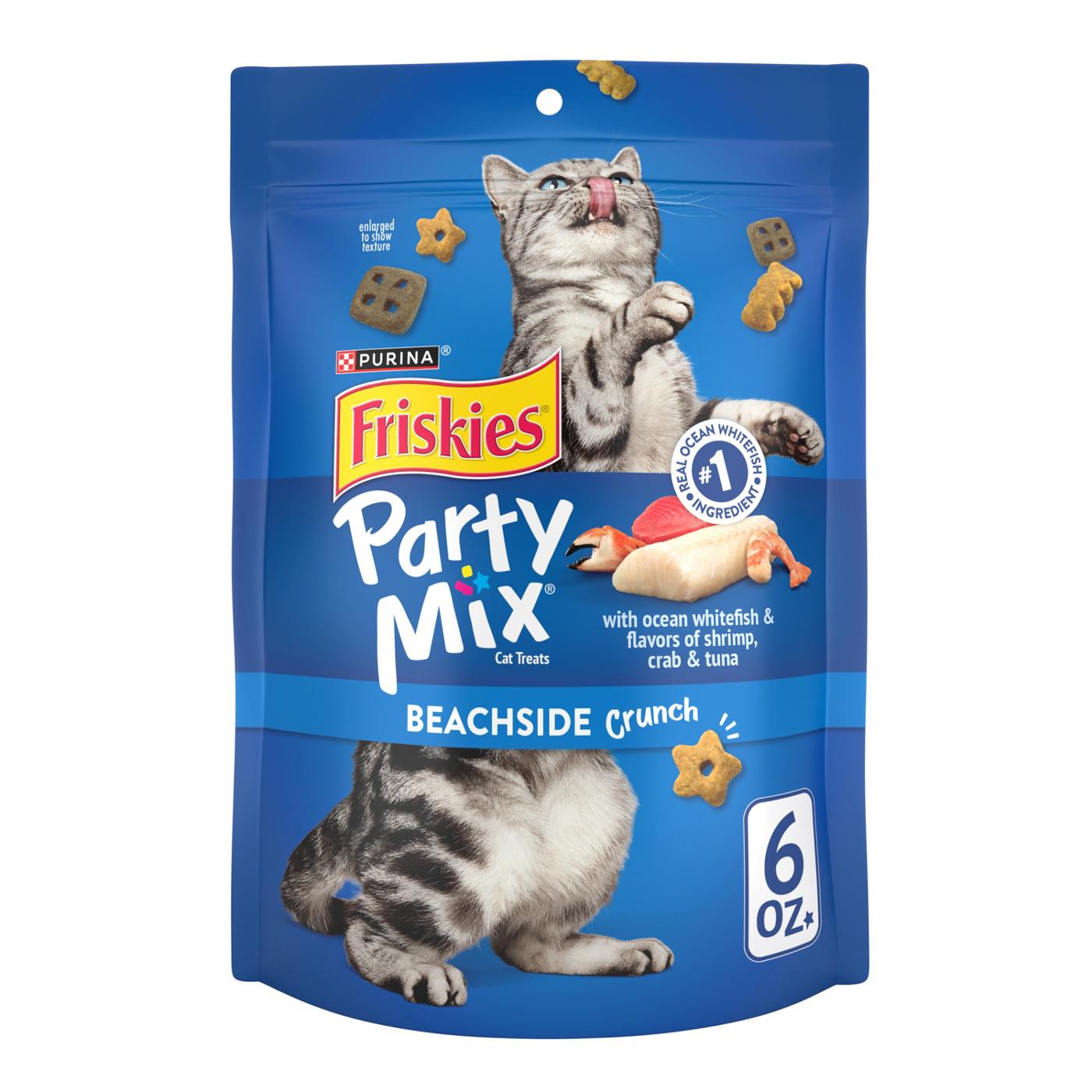 Friskies Purina Friskies Made in USA Facilities Cat Treats, Party Mix Beachside Crunch; image 1 of 3
