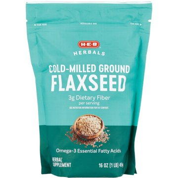 H-E-B Herbals Cold-Milled Ground Flaxseed, 16 oz
