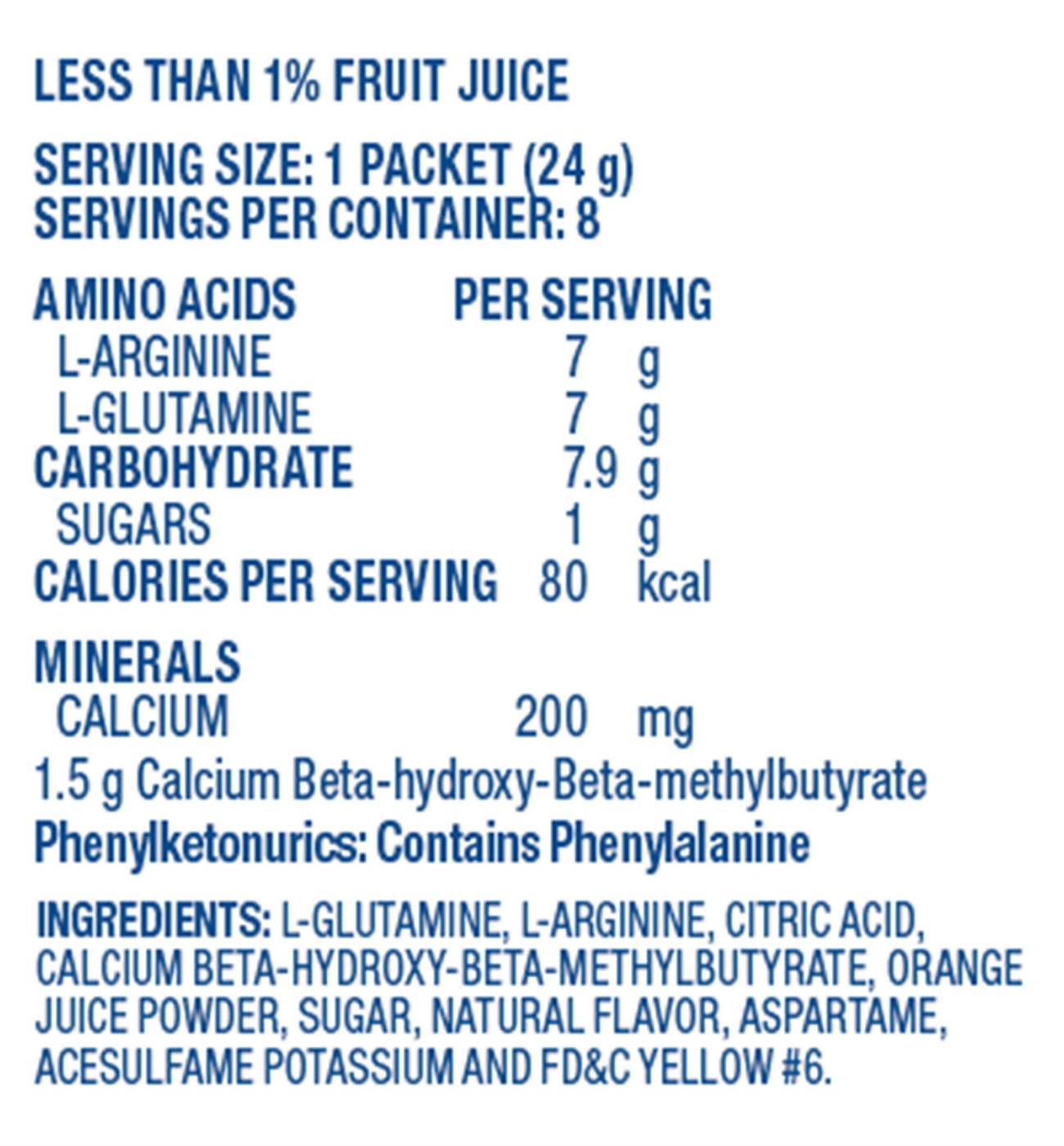 Juven Therapeutic Nutrition Orange Drink Mix Packets; image 2 of 2