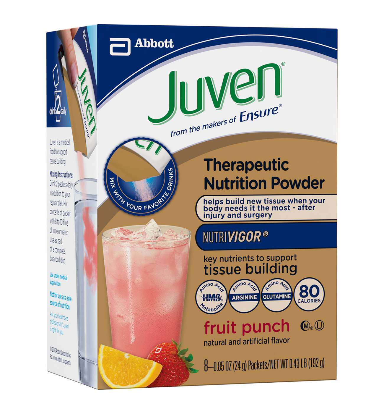 Juven Therapeutic Nutrition Fruit Punch Drink Mix Packets Shop Diet