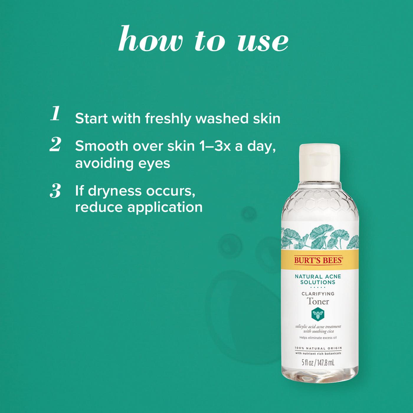 Burt's Bees Natural Acne Solutions Clarifying Toner; image 7 of 10