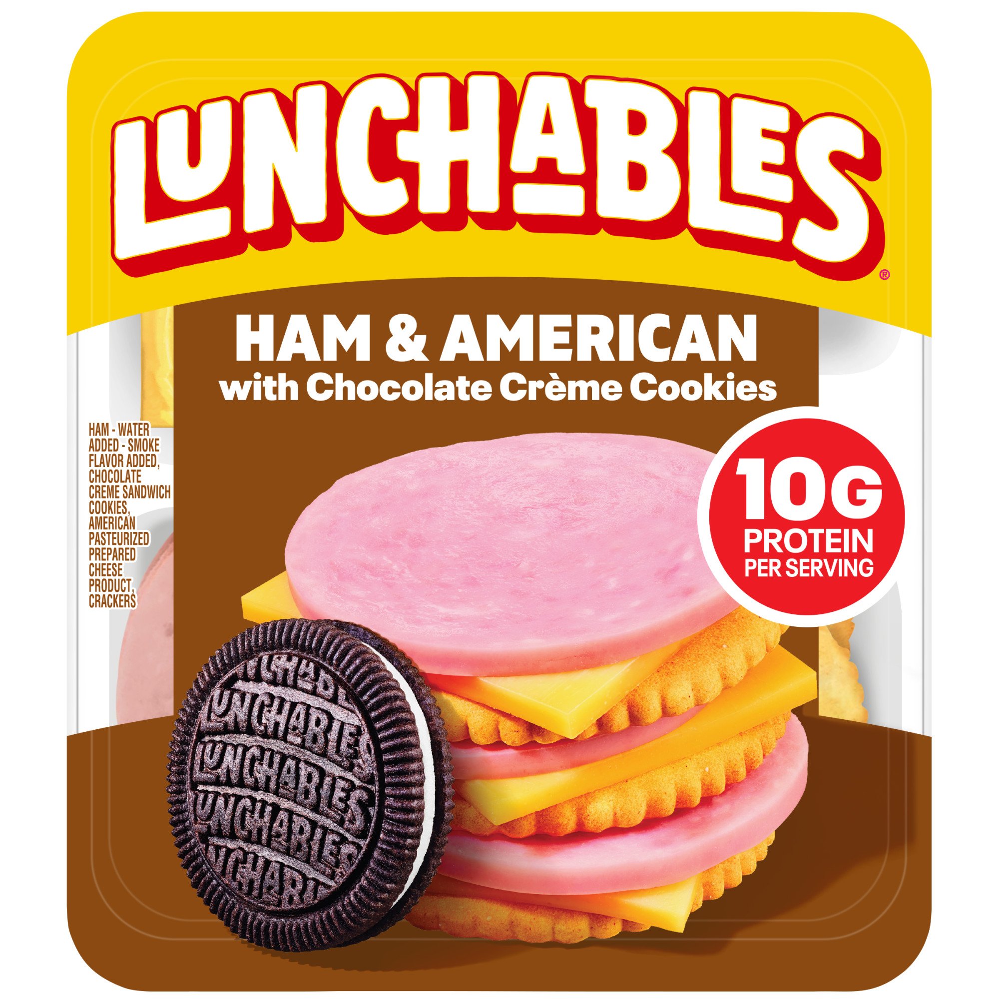 Lunchables Snack Kit Tray Ham & American Cracker Stackers with