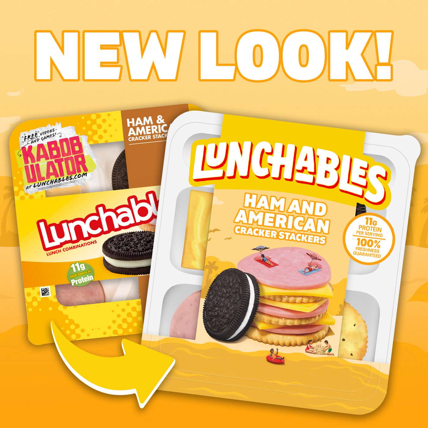 Lunchables Snack Kit Tray - Ham & American Cracker Stackers with Chocolate Creme Cookies; image 5 of 6
