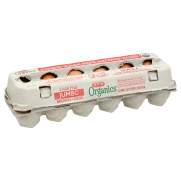 H-E-B Organics Grade A Cage Free Jumbo Brown Eggs, 12 ct