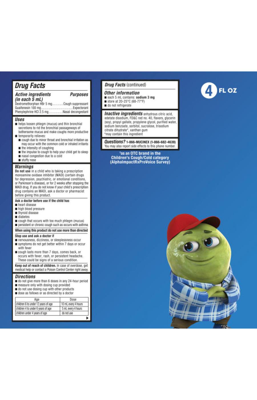 Mucinex Children's Multi-Symptom Liquid Very Berry; image 4 of 5