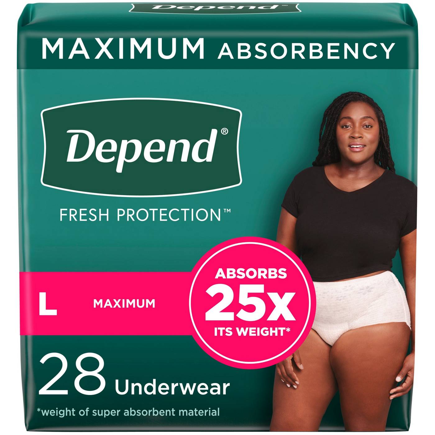 Depend Fresh Protection Adult Incontinence Maximum Underwear