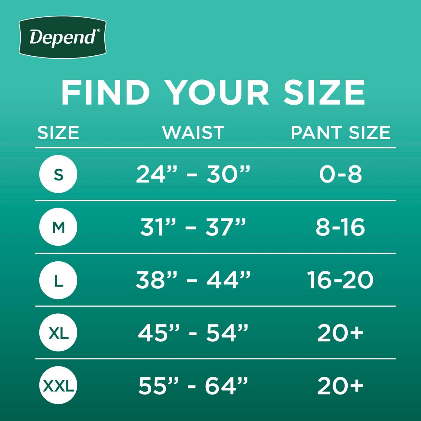 Depend Fresh Protection Adult Incontinence Maximum Underwear - Large; image 5 of 6