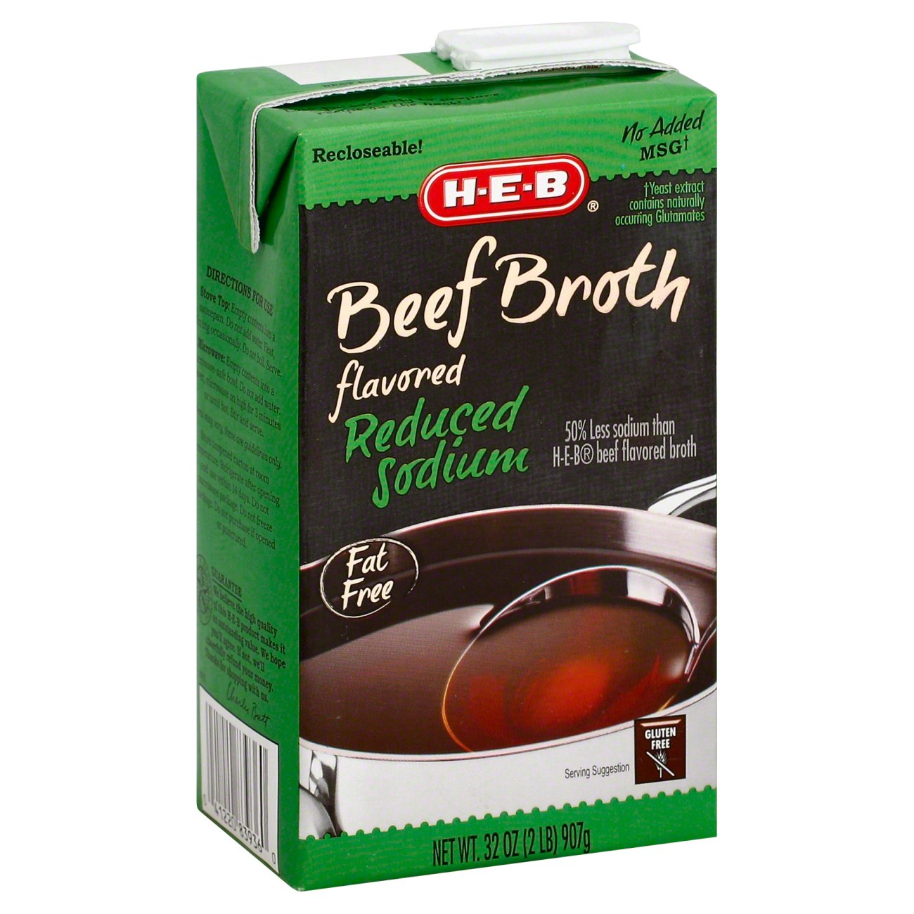 H-E-B Reduced Sodium Beef Broth - Shop Broth & Bouillon at H-E-B