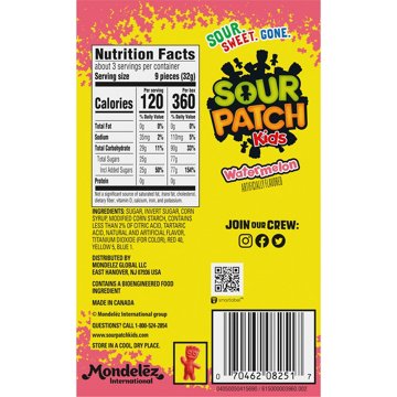 Sour Patch Kids Watermelon Soft & Chewy Candy Theater Box, 3.5 oz