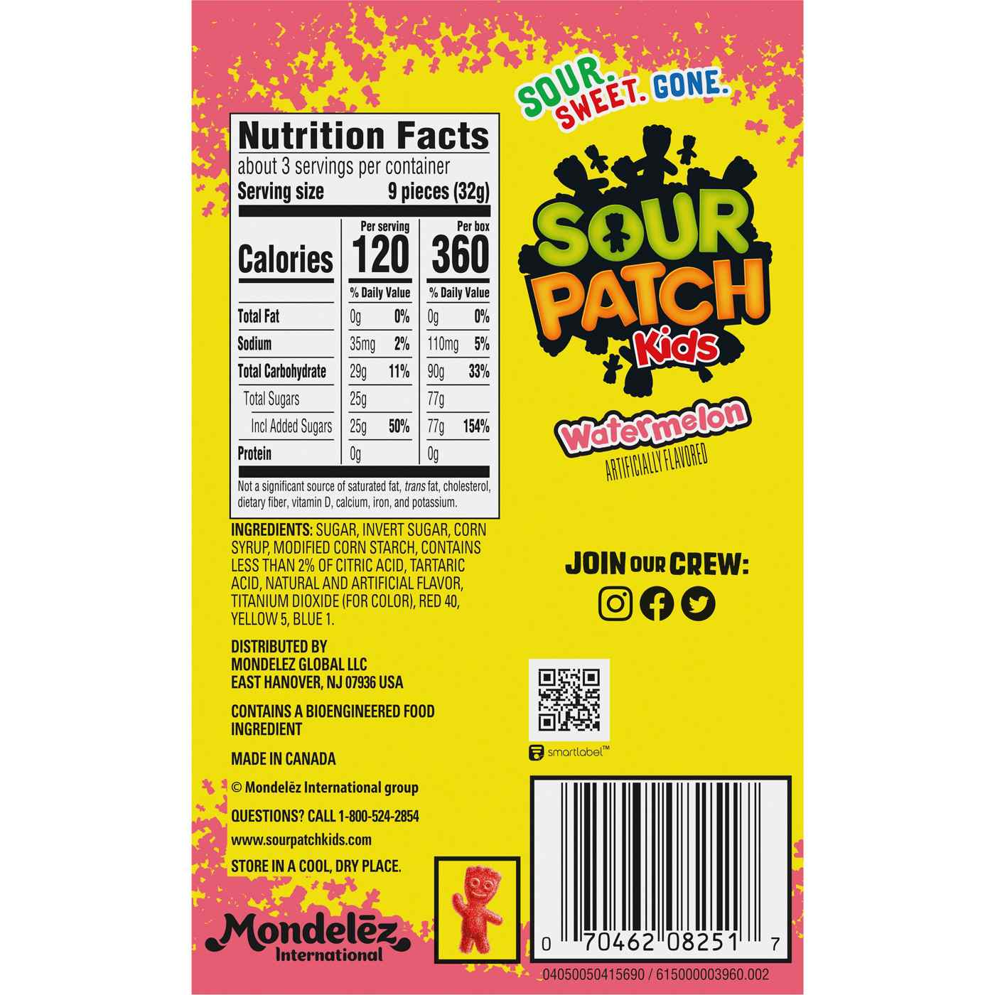 Sour Patch Kids Watermelon Soft & Chewy Candy; image 3 of 8