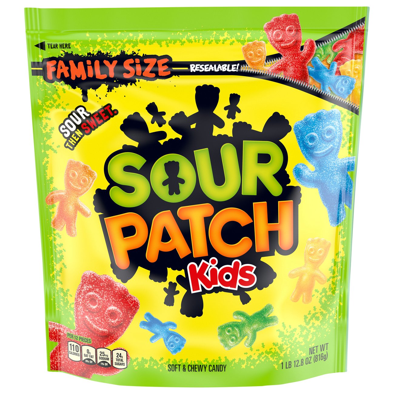 Sour Patch Kids Soft & Chewy Candy, 2 oz, 24-count