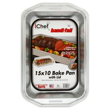 Handi-Foil iChef Foil Bake Pan & Lid, 15.25" x 10.1"
