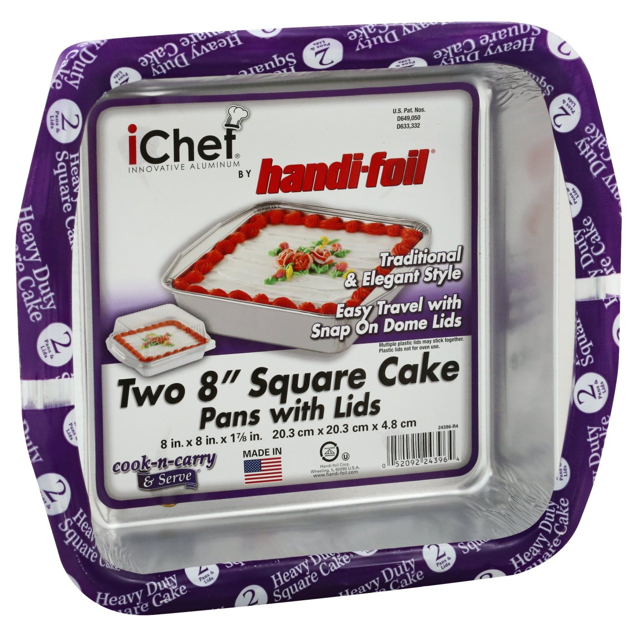Handi-foil® iChef® All Purpose Cake Pan with Lid - Silver, 13 x 9